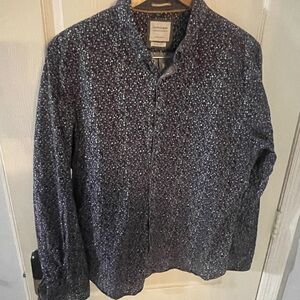 Cactus Men's Navy Floral Button Down Shirt